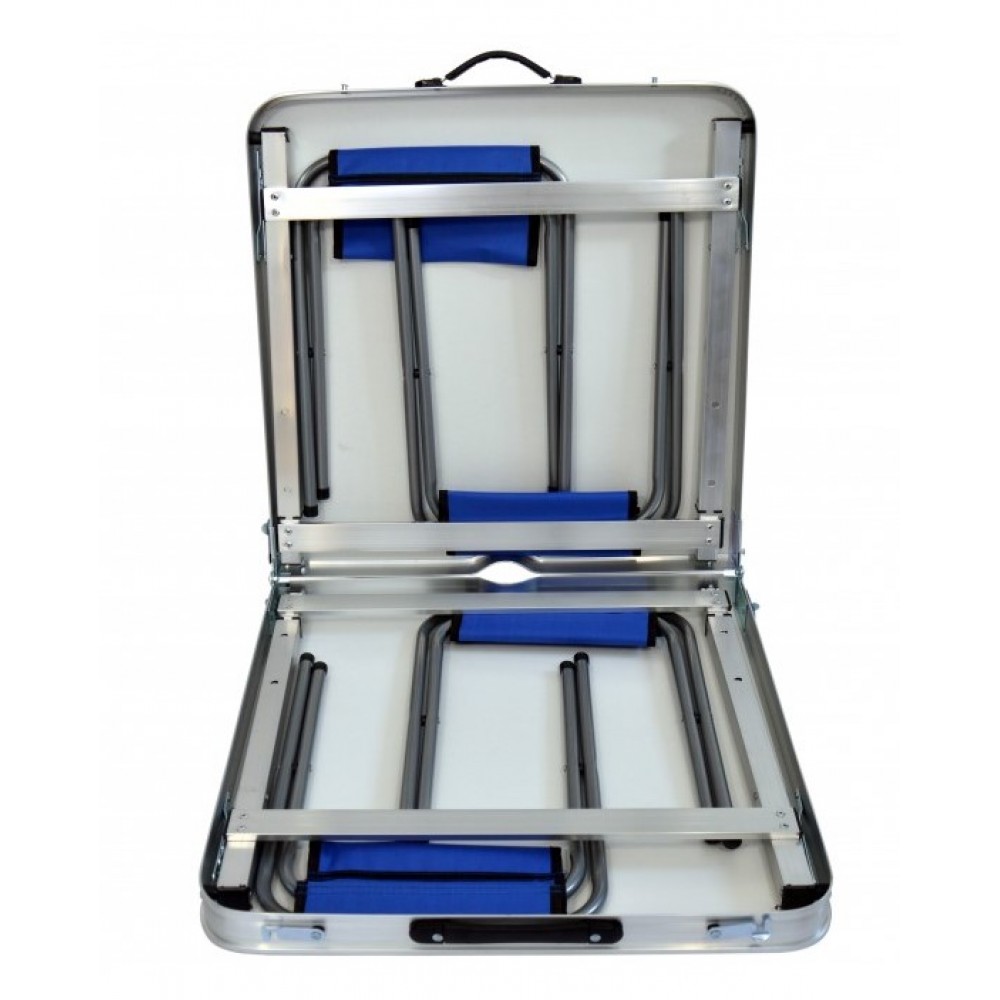 Стол Convert + 4 табурета (синий)