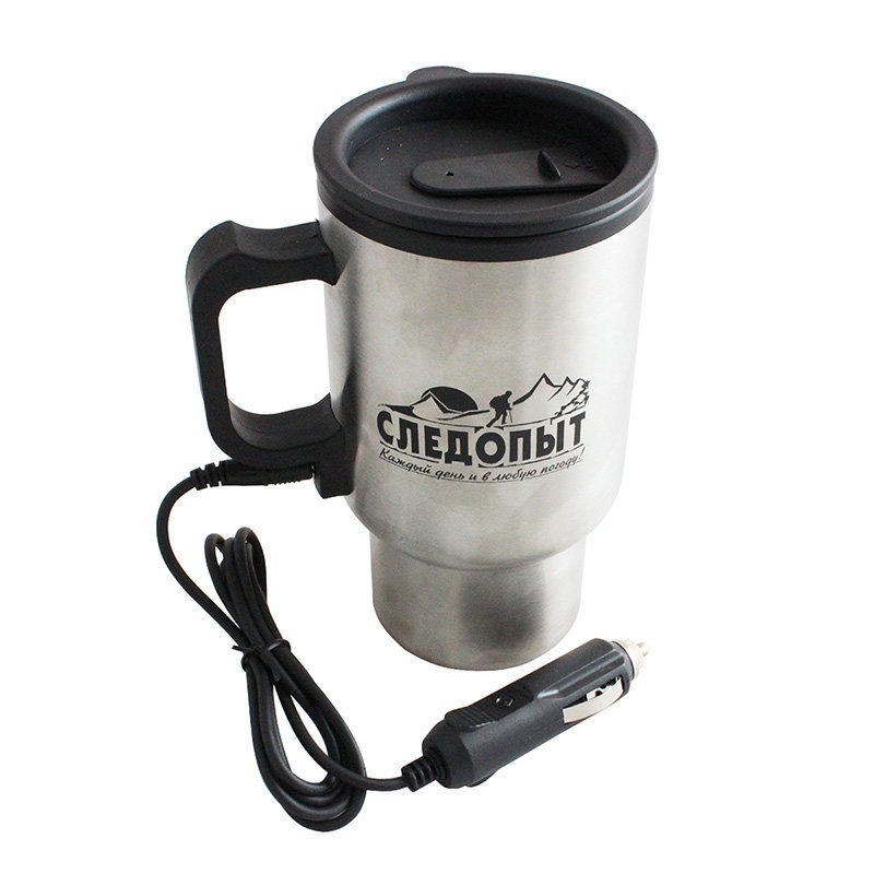 Автокружка (подогрев от прикур, мет. колба) Следопыт
